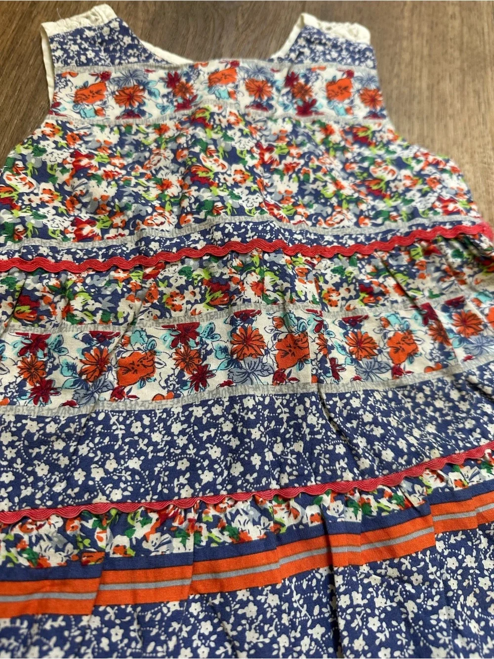 Blueberi Boulevard Girl’s Dress, Floral, Lace, Coquette, Cottagecore, Quilt, 3T